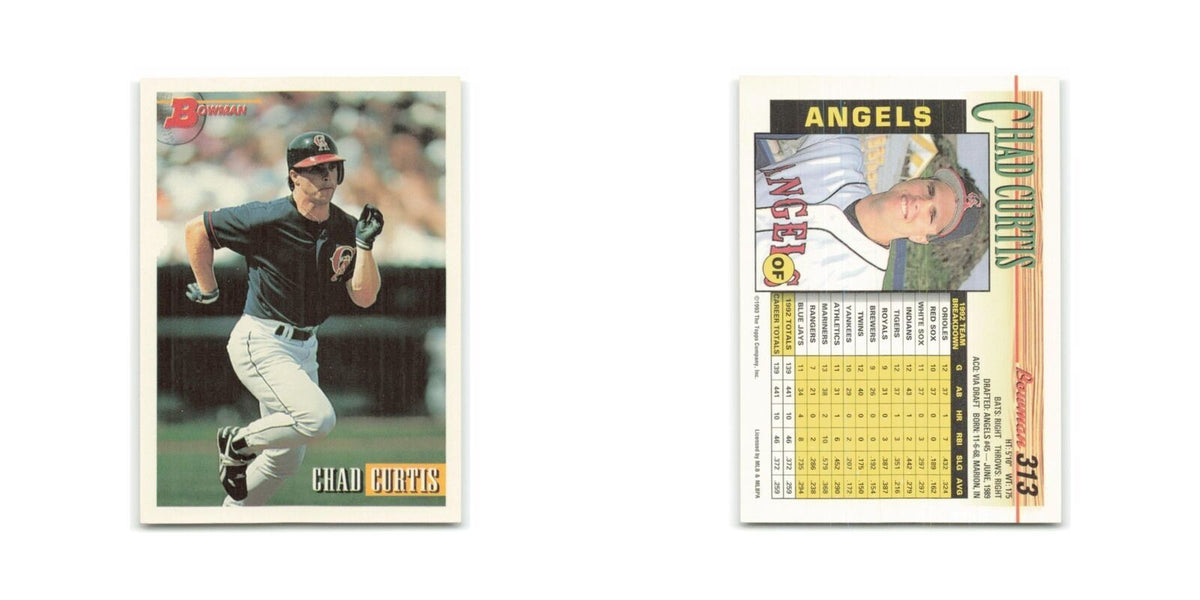 Chad Curtis 1993 Bowman #313 California Angels Baseball Card NM