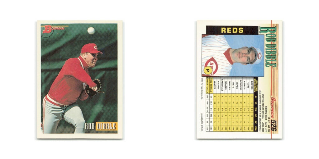 Rob Dibble 1993 Bowman #526 Cincinnati Reds Baseball Card NM