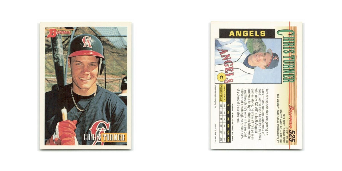Chris Turner Rookie 1993 Bowman #525 California Angels Baseball Card NM