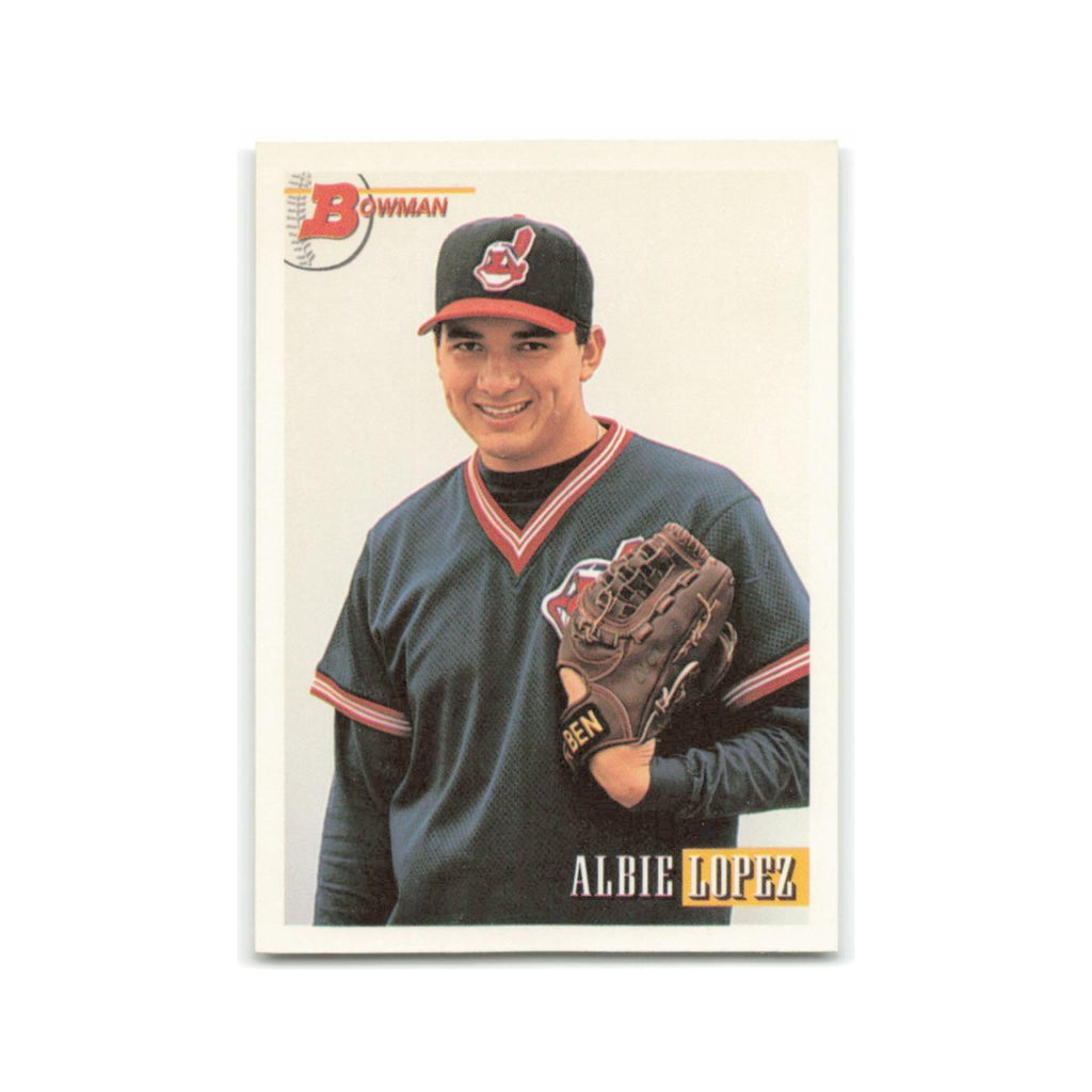 Albie Lopez Rookie 1993 Bowman #613 Cleveland Indians Baseball Card NM