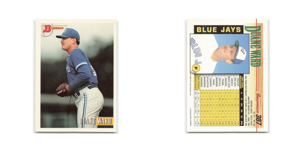Duane Ward 1993 Bowman #307 Toronto Blue Jays Baseball Card NM