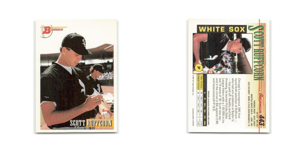 Scott Ruffcorn 1993 Bowman #443 Chicago White Sox Baseball Card NM