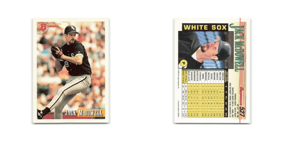 Jack McDowell 1993 Bowman #527 Chicago White Sox Baseball Card NM