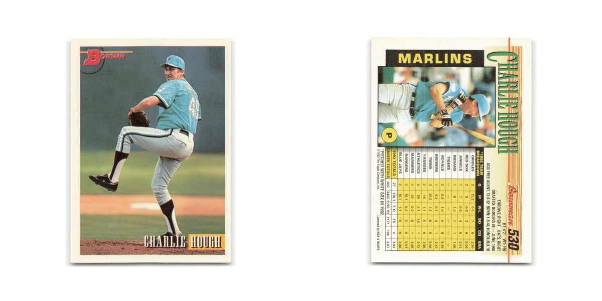 Charlie Hough 1993 Bowman #530 Florida Marlins Baseball Card NM