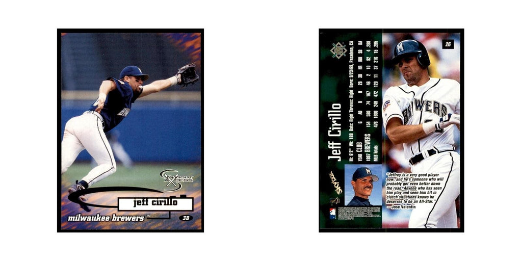 1998 SkyBox Dugout Axcess Jeff Cirillo Baseball Cards #26