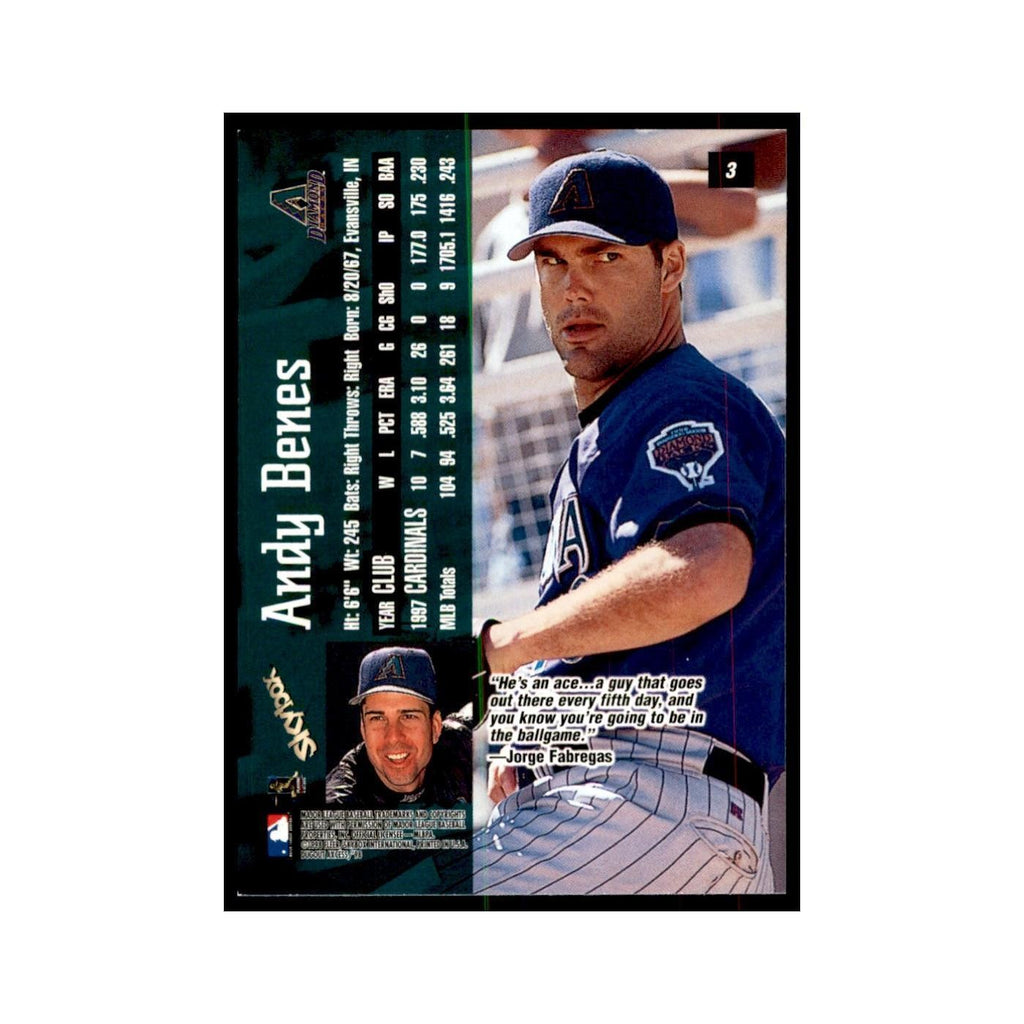 1998 SkyBox Dugout Axcess Andy Benes Baseball Cards #3