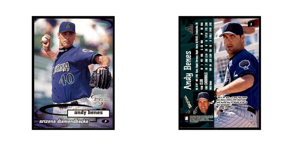 1998 SkyBox Dugout Axcess Andy Benes Baseball Cards #3