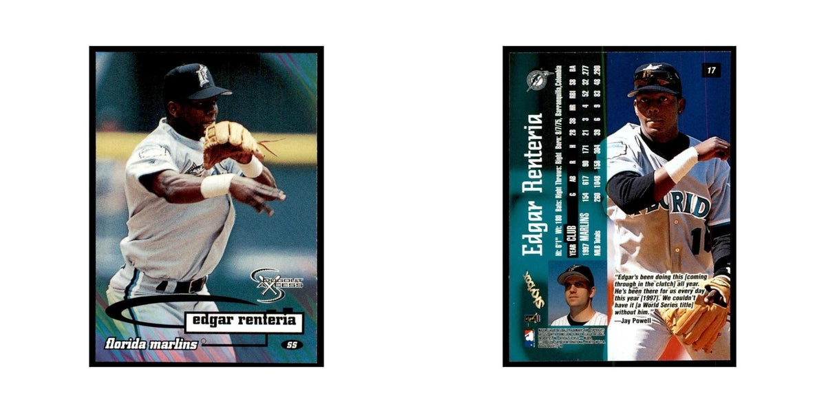 1998 SkyBox Dugout Axcess Edgar Renteria Baseball Cards #17