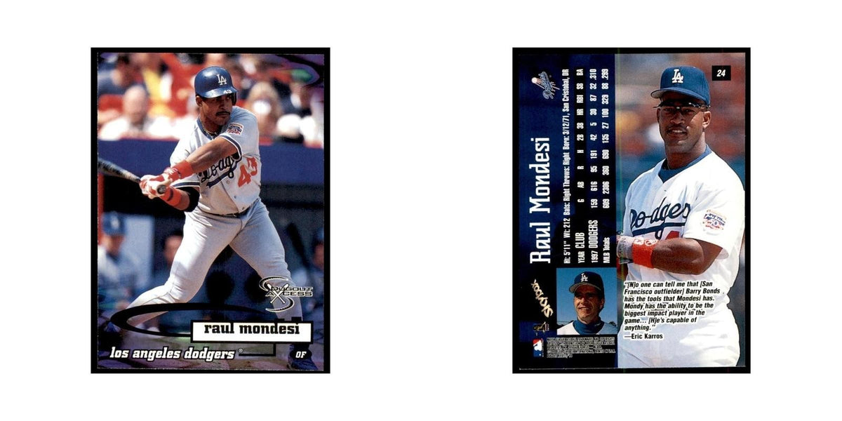 1998 SkyBox Dugout Axcess Raul Mondesi Baseball Cards #24