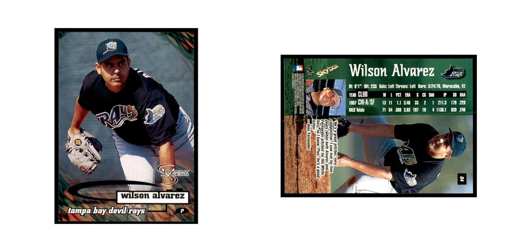 1998 SkyBox Dugout Axcess Wilson Alvarez Baseball Cards #84