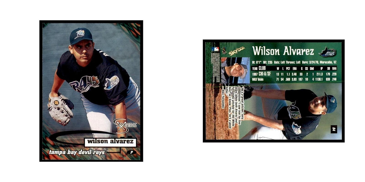 1998 SkyBox Dugout Axcess Wilson Alvarez Baseball Cards #84
