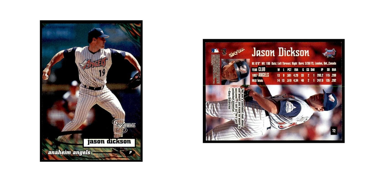 1998 SkyBox Dugout Axcess Jason Dickson Baseball Cards #51