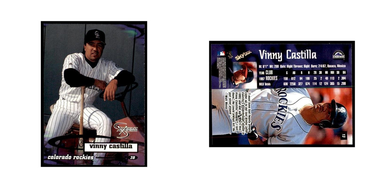 1998 SkyBox Dugout Axcess Vinny Castilla Baseball Cards #13