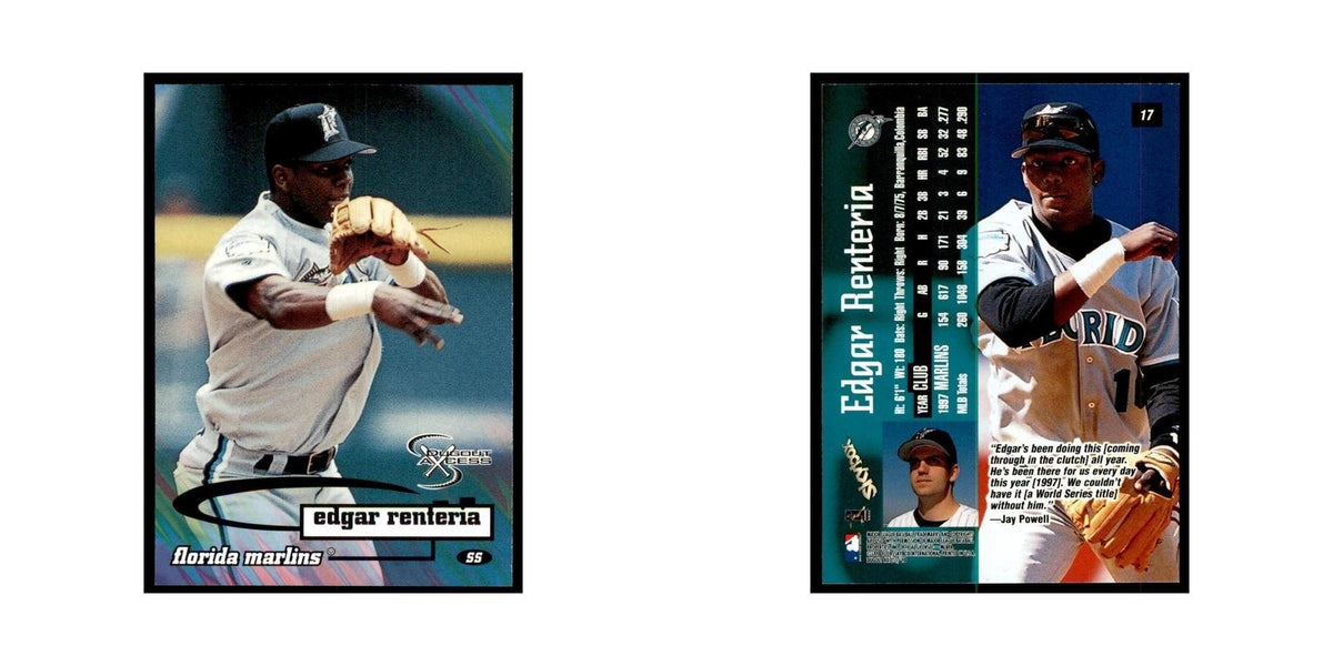 1998 SkyBox Dugout Axcess Edgar Renteria Baseball Cards #17