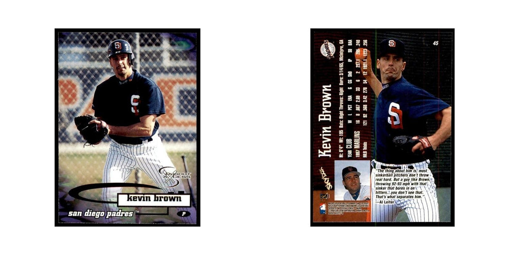 1998 SkyBox Dugout Axcess Kevin Brown Baseball Cards #45