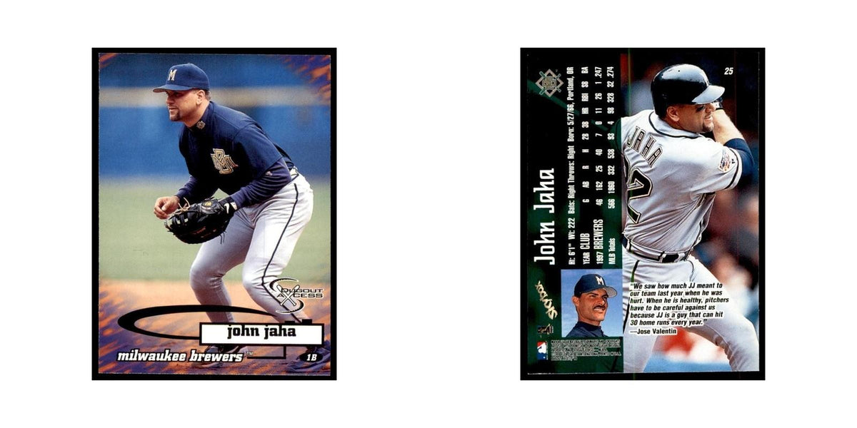 1998 SkyBox Dugout Axcess John Jaha Baseball Cards #25