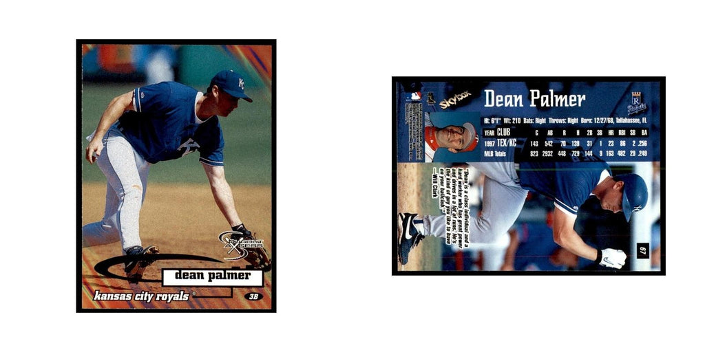 1998 SkyBox Dugout Axcess Dean Palmer Baseball Cards #67