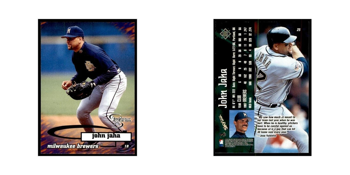 1998 SkyBox Dugout Axcess John Jaha Baseball Cards #25