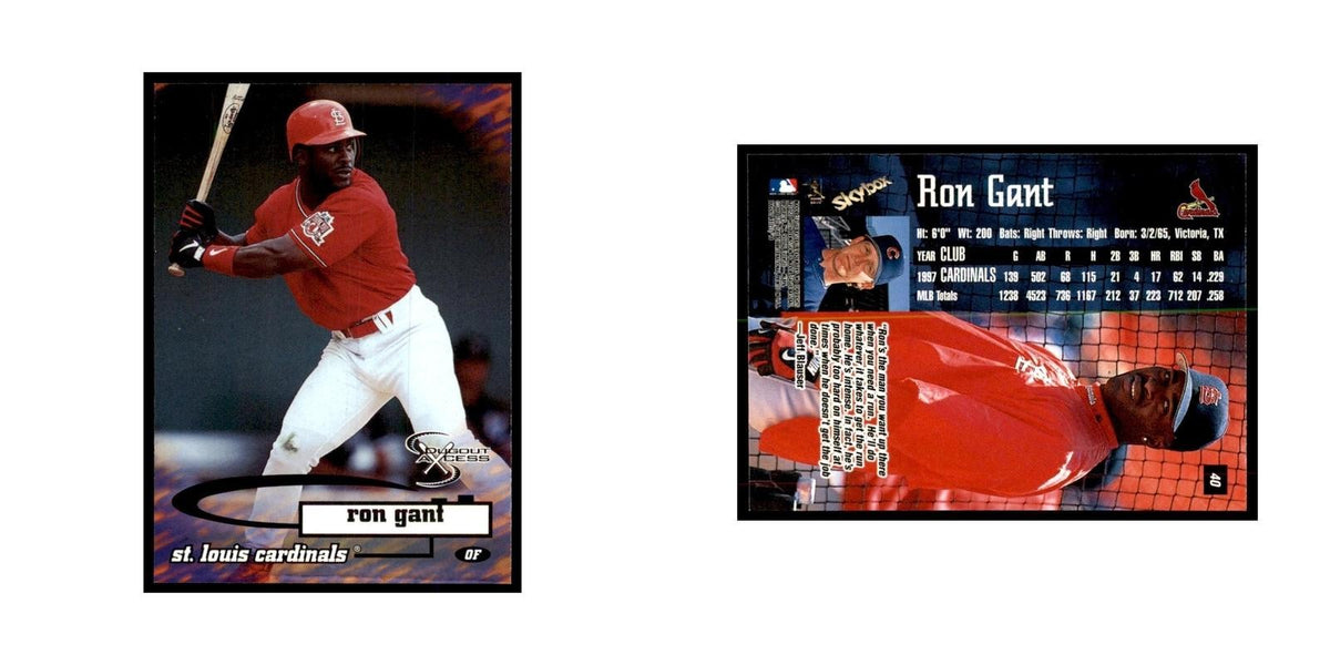 1998 SkyBox Dugout Axcess Ron Gant Baseball Cards #40
