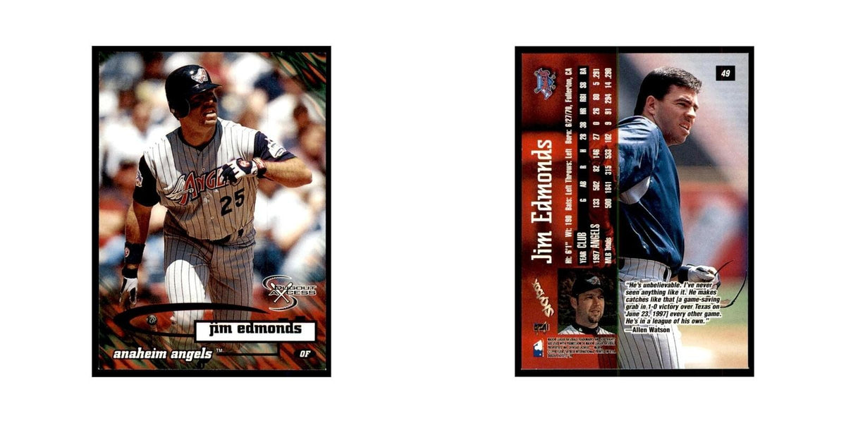 1998 SkyBox Dugout Axcess Jim Edmonds Baseball Cards #49