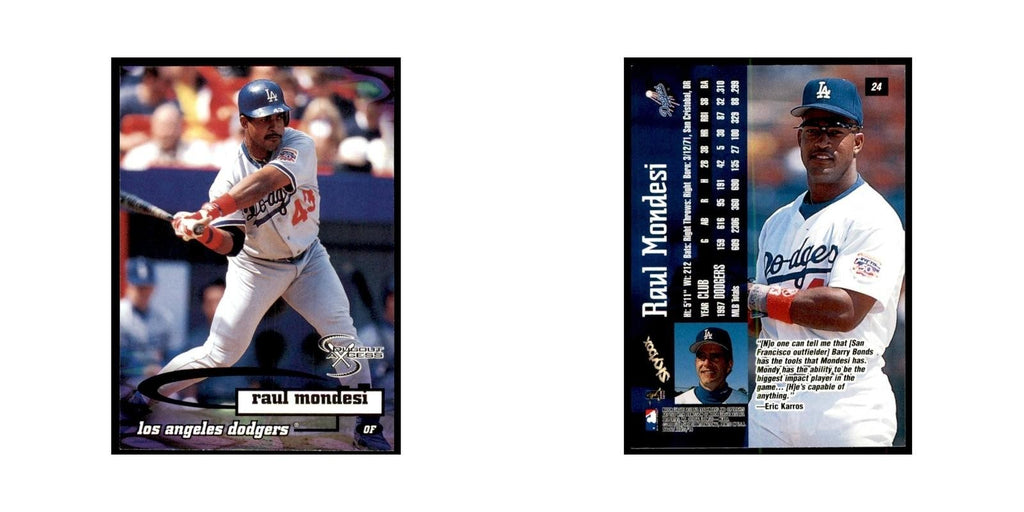 1998 SkyBox Dugout Axcess Raul Mondesi Baseball Cards #24