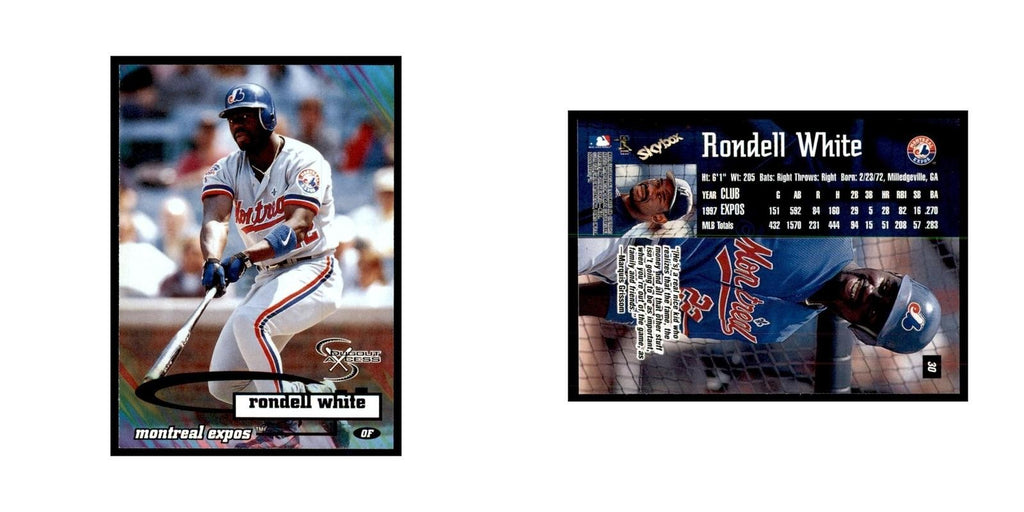 1998 SkyBox Dugout Axcess Rondell White Baseball Cards #30