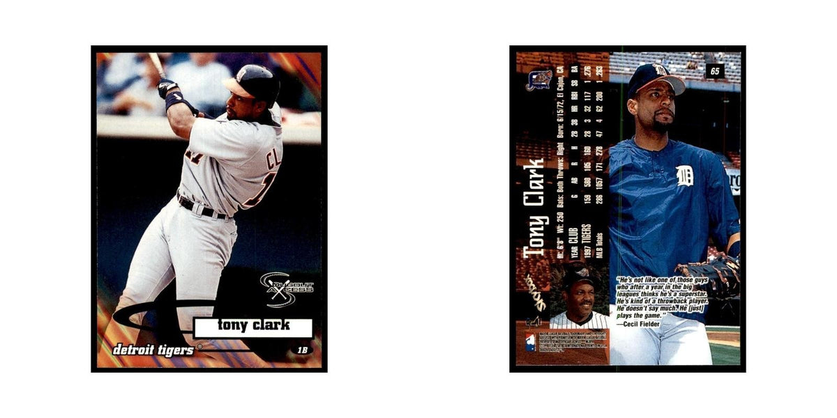 1998 SkyBox Dugout Axcess Tony Clark Baseball Cards #65