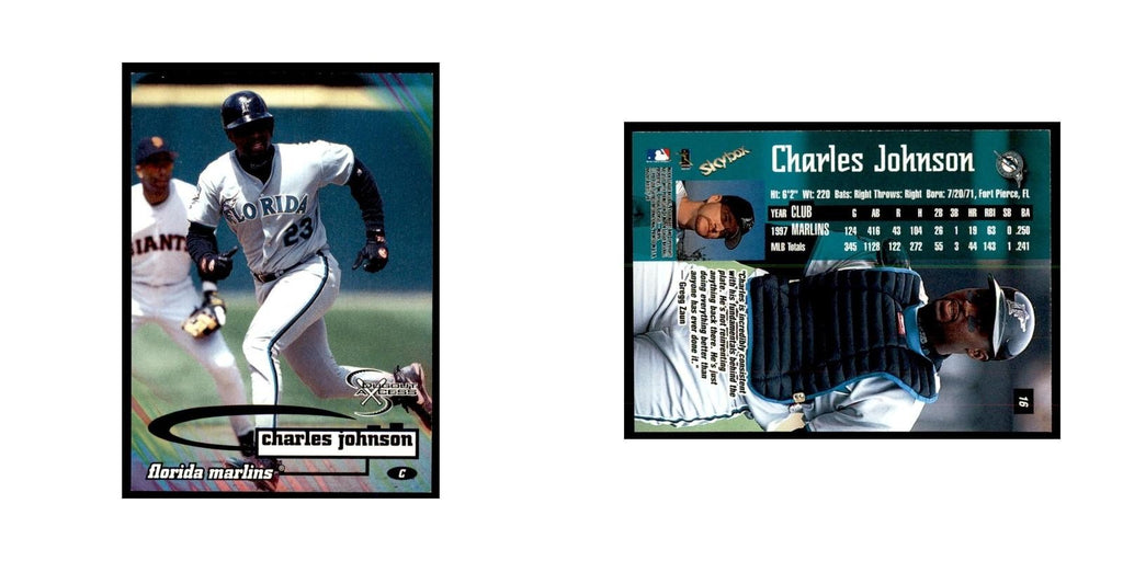 1998 SkyBox Dugout Axcess Charles Johnson Baseball Cards #16