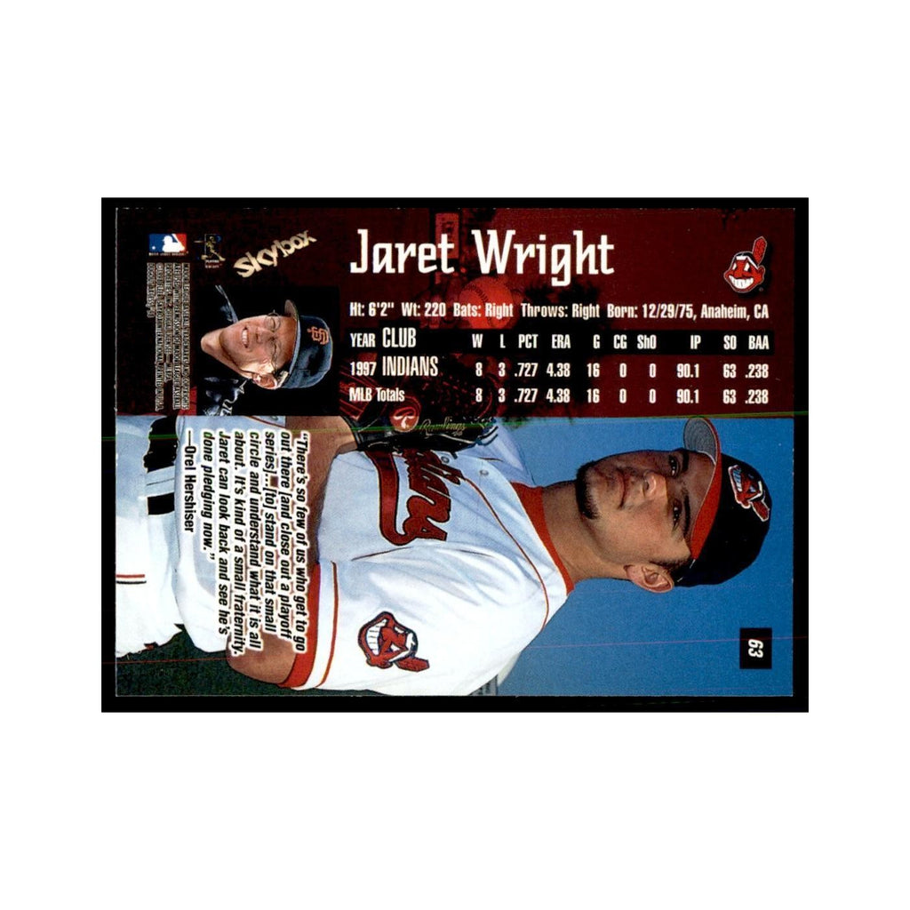 1998 SkyBox Dugout Axcess Jaret Wright Baseball Cards #63