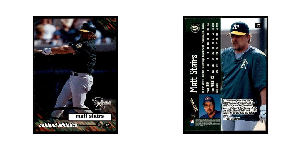 1998 SkyBox Dugout Axcess Matt Stairs Baseball Cards #76