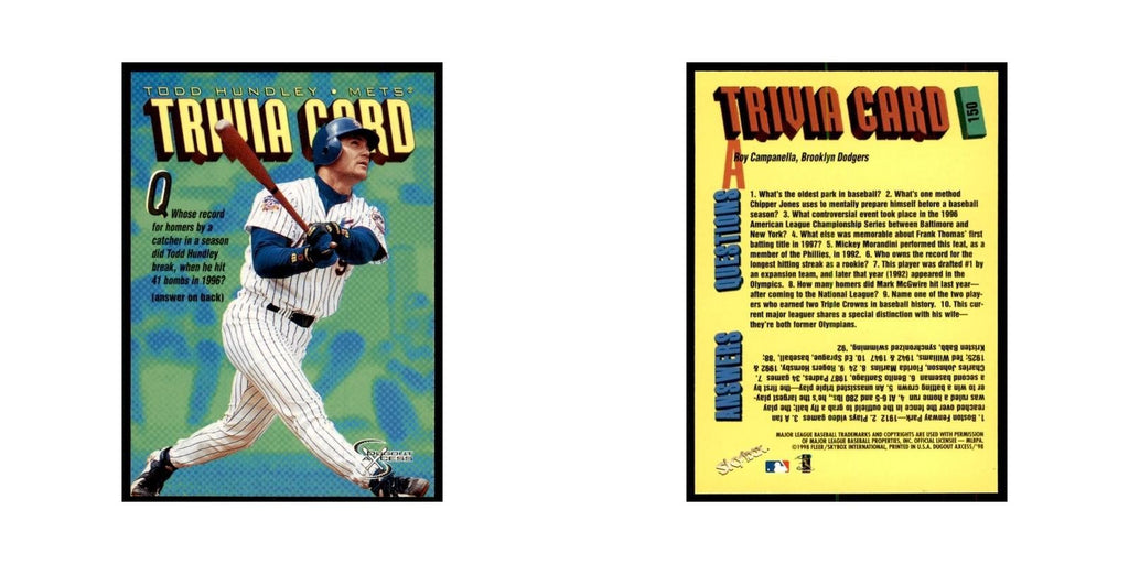 1998 SkyBox Dugout Axcess Todd Hundley Baseball Cards #150