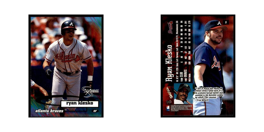 1998 SkyBox Dugout Axcess Ryan Klesko Baseball Cards #5