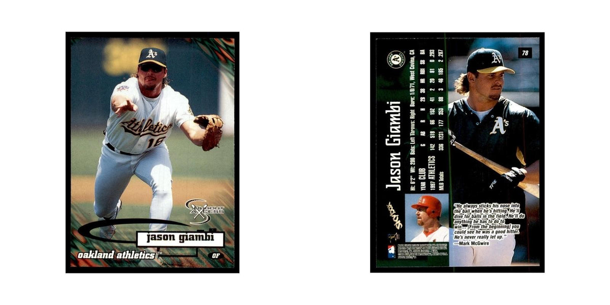 1998 SkyBox Dugout Axcess Jason Giambi Baseball Cards #78