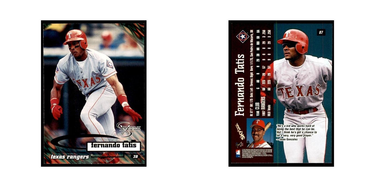1998 SkyBox Dugout Axcess Fernando Tatis Baseball Cards #87