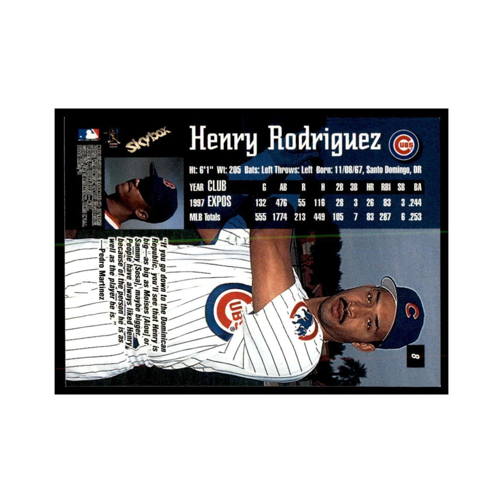 1998 SkyBox Dugout Axcess Henry Rodriguez Baseball Cards #8