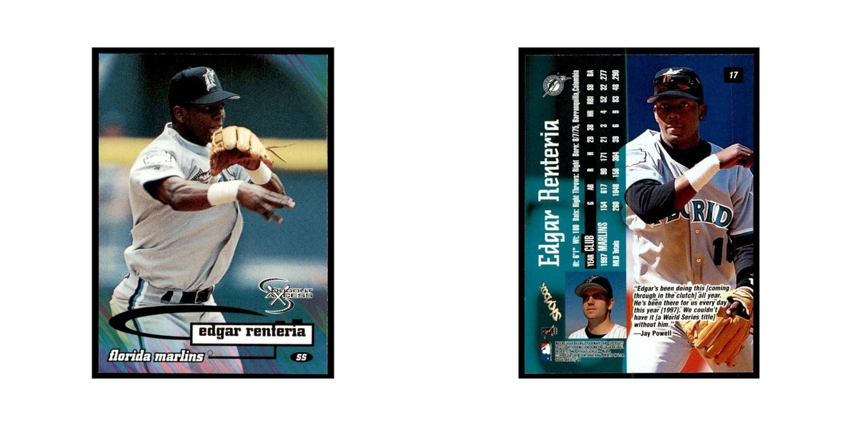 1998 SkyBox Dugout Axcess Edgar Renteria Baseball Cards #17