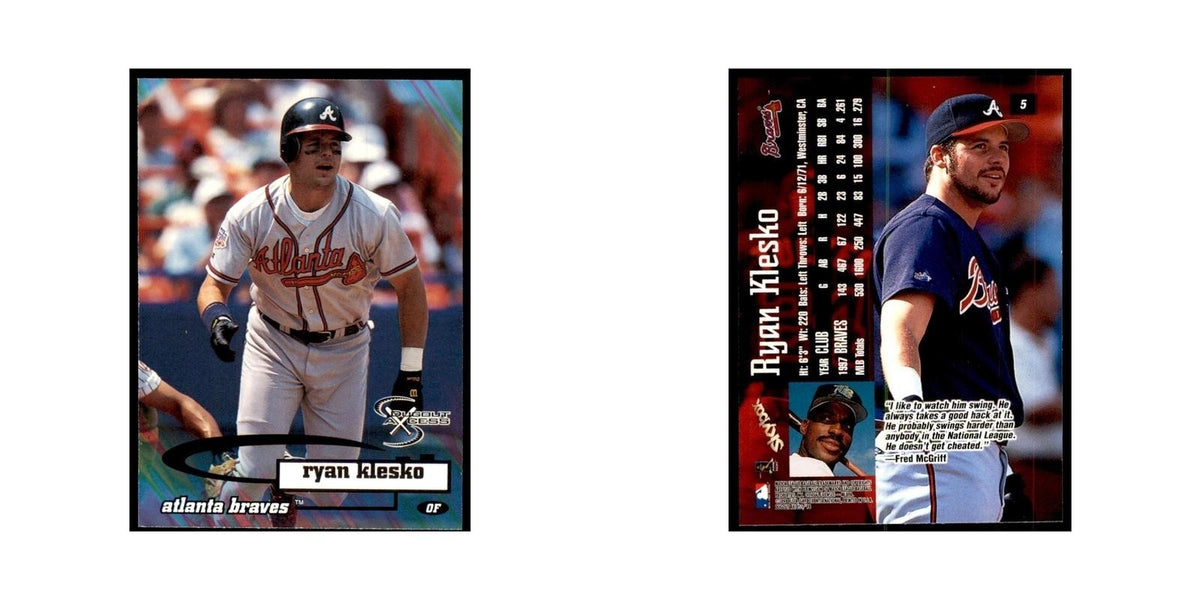 1998 SkyBox Dugout Axcess Ryan Klesko Baseball Cards #5