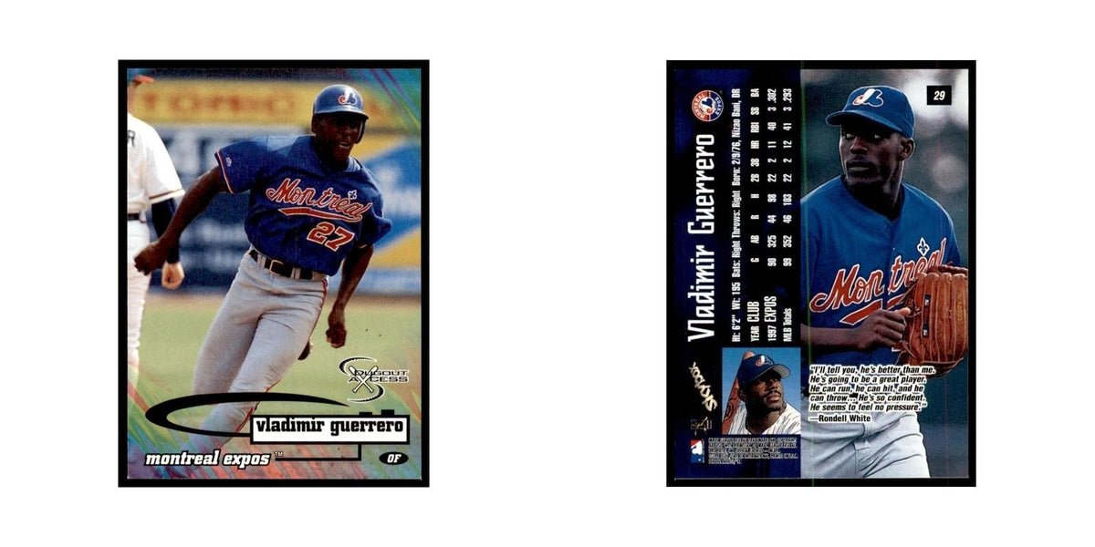 1998 SkyBox Dugout Axcess Vladimir Guerrero Baseball Cards #29