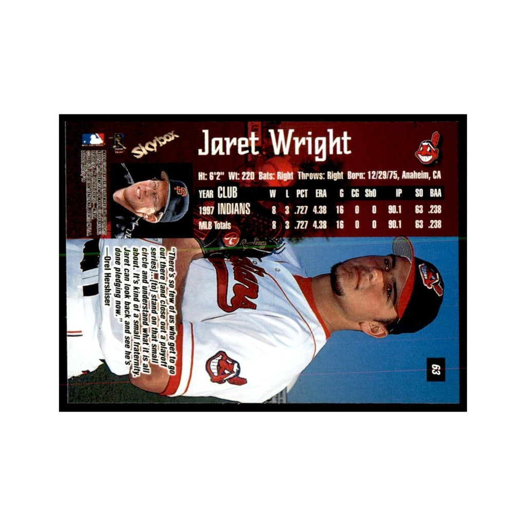 1998 SkyBox Dugout Axcess Jaret Wright Baseball Cards #63