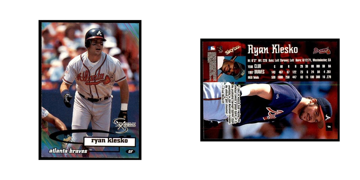 1998 SkyBox Dugout Axcess Ryan Klesko Baseball Cards #5