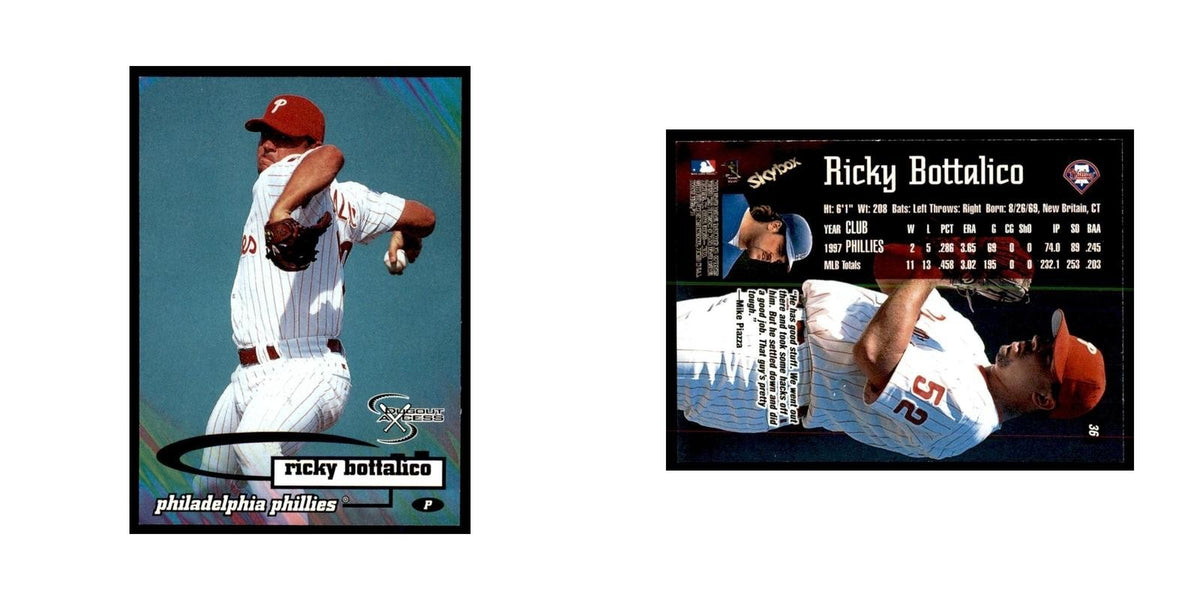 1998 SkyBox Dugout Axcess Ricky Bottalico Baseball Cards #36
