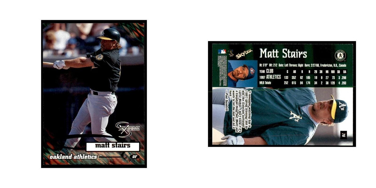 1998 SkyBox Dugout Axcess Matt Stairs Baseball Cards #76