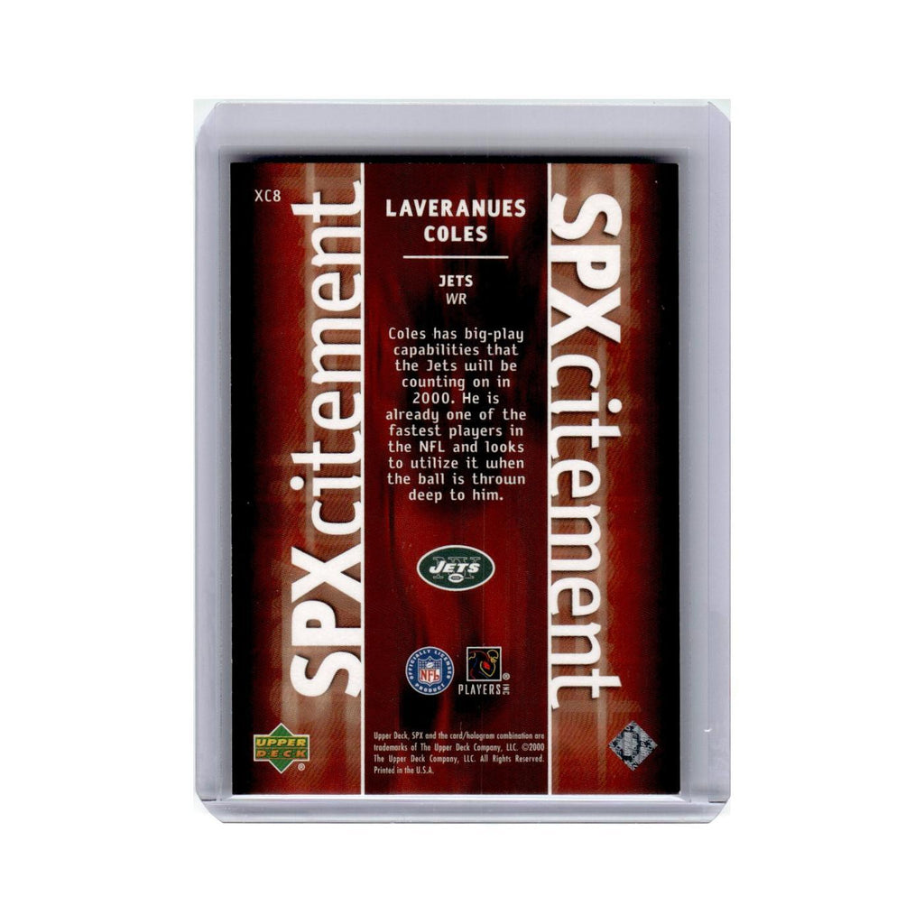 Laveranues Coles 2000 SPx SPxcitement #XC8 New York Jets Football Card NM