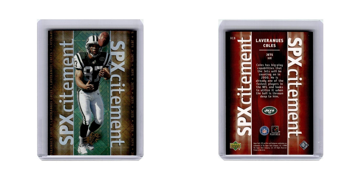 Laveranues Coles 2000 SPx SPxcitement #XC8 New York Jets Football Card NM