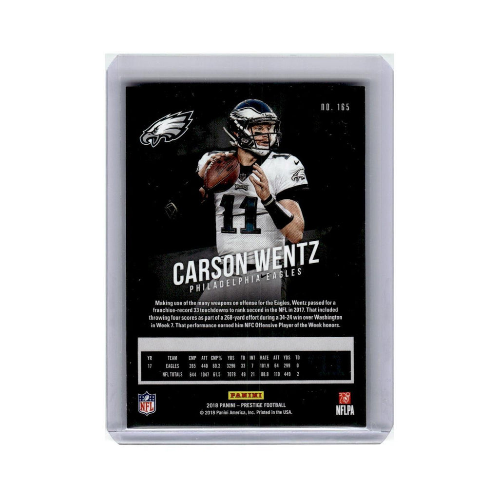 Carson Wentz 2018 Panini Prestige #165 Philadelphia Eagles Football Card NM