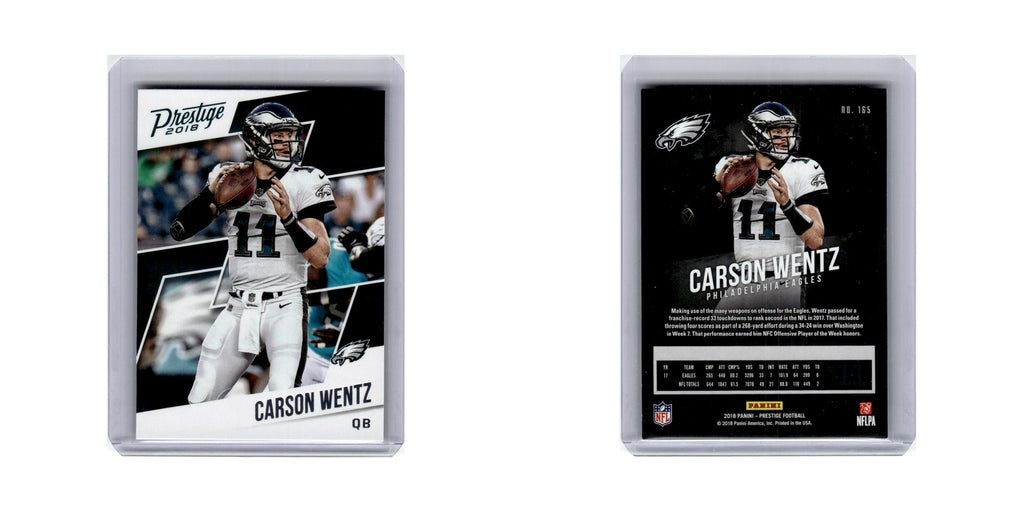 Carson Wentz 2018 Panini Prestige #165 Philadelphia Eagles Football Card NM