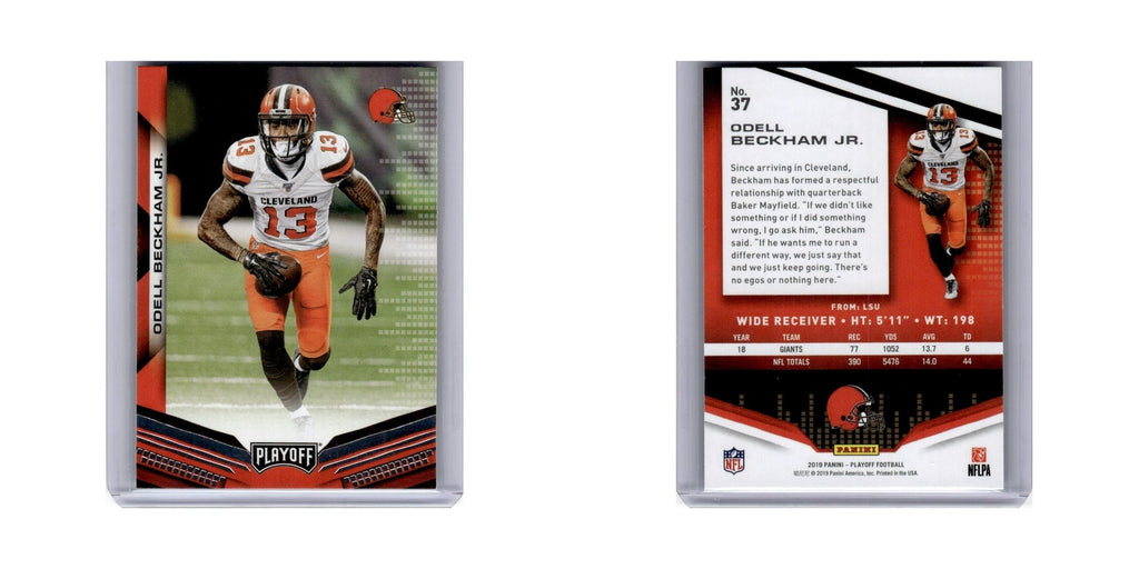 Odell Beckham Jr. 2019 Panini Playoff #37 Cleveland Browns Football Card NM