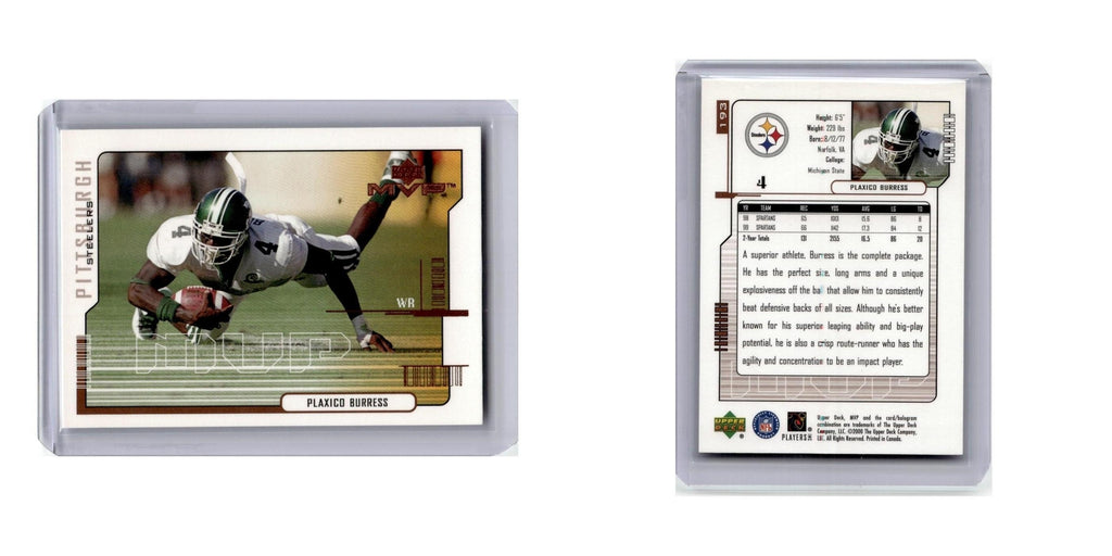 Plaxico Burress Rookie 2000 Upper Deck MVP #193 Pittsburgh Steelers NM