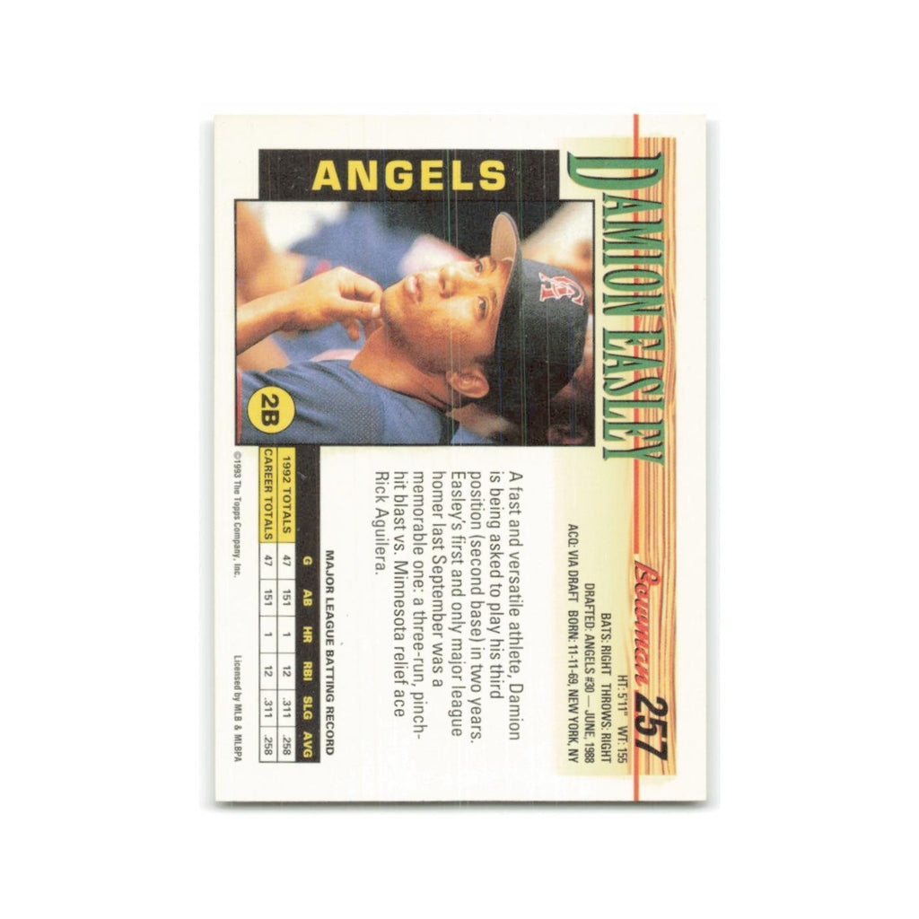Damion Easley 1993 Bowman #257 California Angels Baseball Card NM