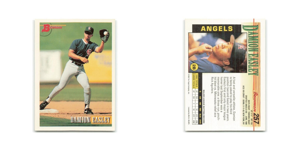 Damion Easley 1993 Bowman #257 California Angels Baseball Card NM